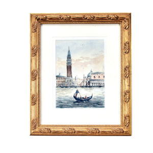 Giovanni Bonazzon Venice Watercolor Framed Art Painting