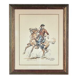 Eugene Leliepvre (1908-2013), "Guerre de Secession" Hand Colored Lithograph 10.5" x 7.75"