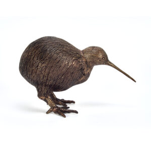 Unique Kiwi Animal Bronze/Gold Tone Metal Sculpture