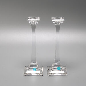 Pair Of Tiffany & Co. Clear Glass Candle holders