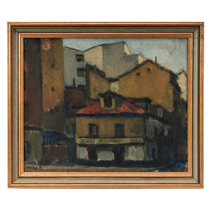 Modern Impressionist Cityscape Oil Painting On Canvas Artist Signed