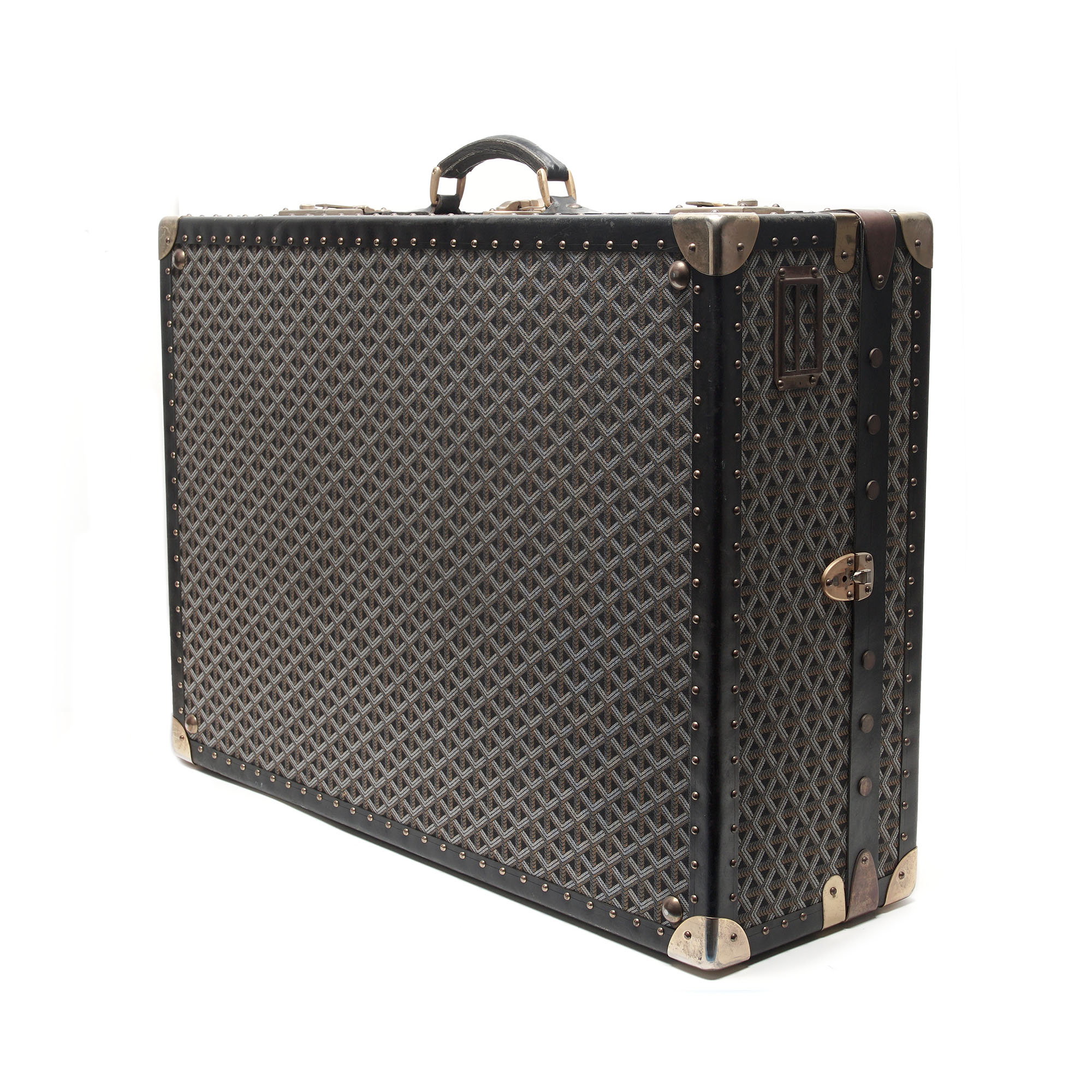 Sold at Auction: GOYARD Suitcase in Goyard canvas, natural leather and  lozine