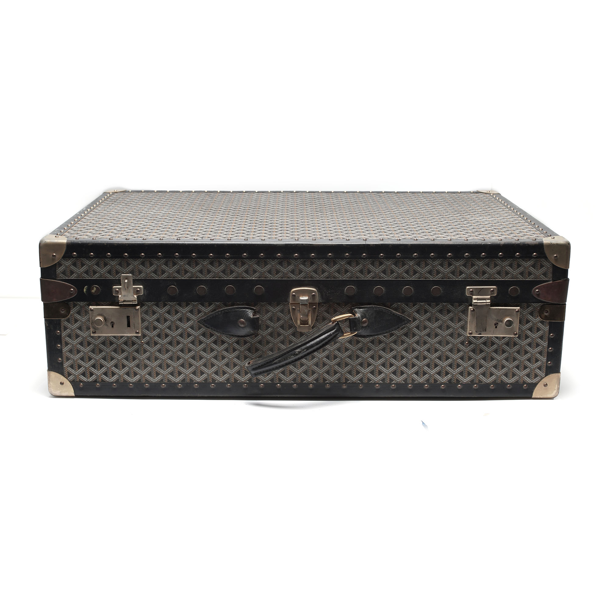 At Auction: Vintage Maison Goyard Travel Suitcase